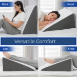 Wedge pillow benefits including relief from back pain, reflux, surgery recovery, and more