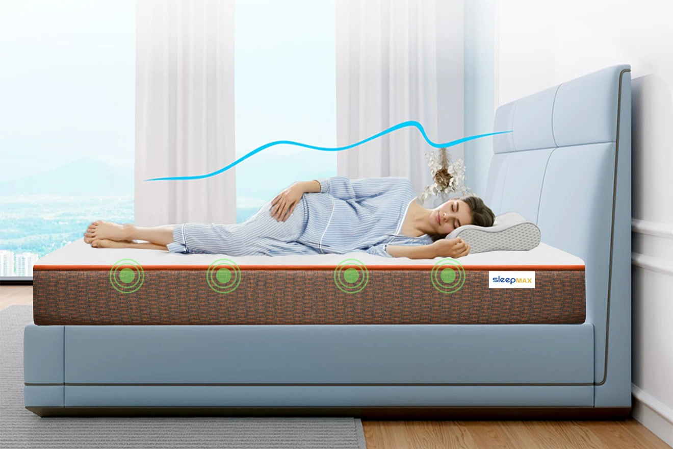 Woman relaxing on Comfortino bed